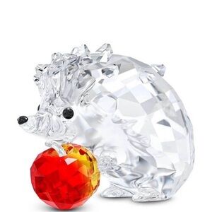 Authentic Swarovski Hedgehog with Apple Crystal Figurine